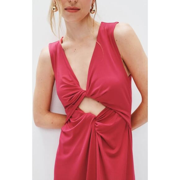 Rosetta Getty x RTR Cut Out Twist Front Dress - Picture 3 of 10